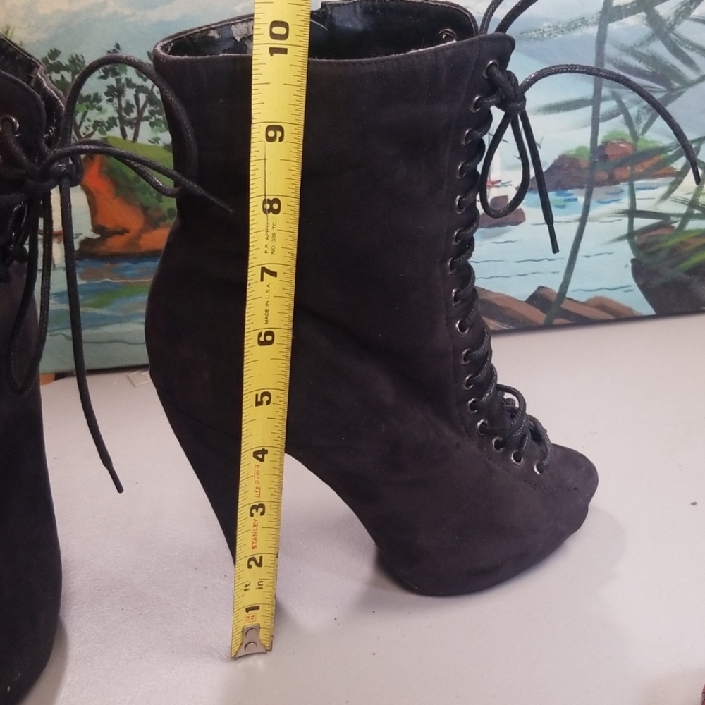 Wild diva heeled boots open toe and side zipper - Picture 6 of 7